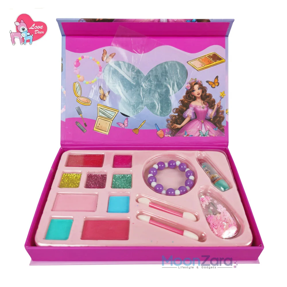 3 in 1 Kids Beauty Play Set – Makeup & Jewelry Gift Box (14 Items) | LD6332F