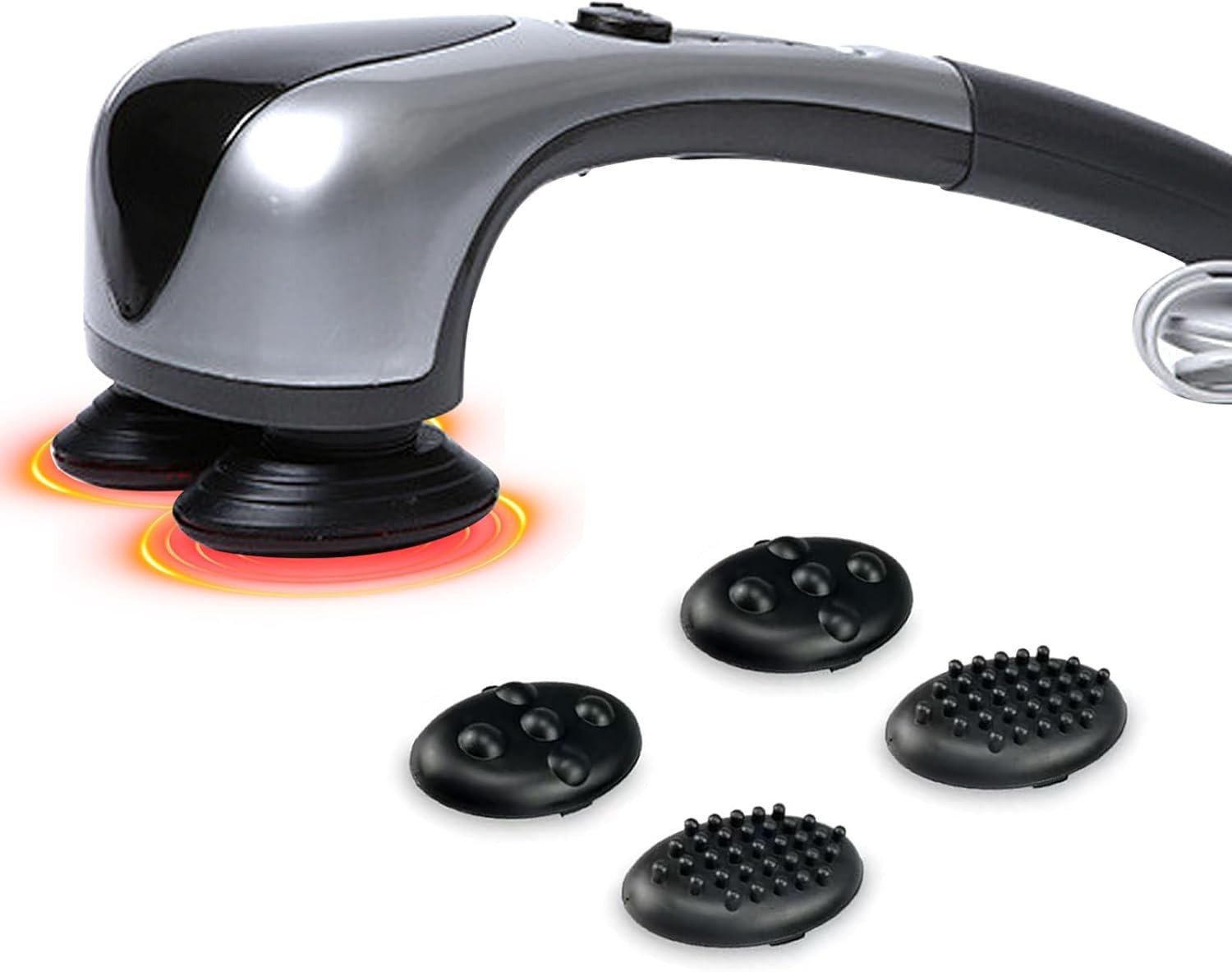 Electric Double Head Heavy Hammer Massager with Heat Therapy – Deep Tissue Body Massager