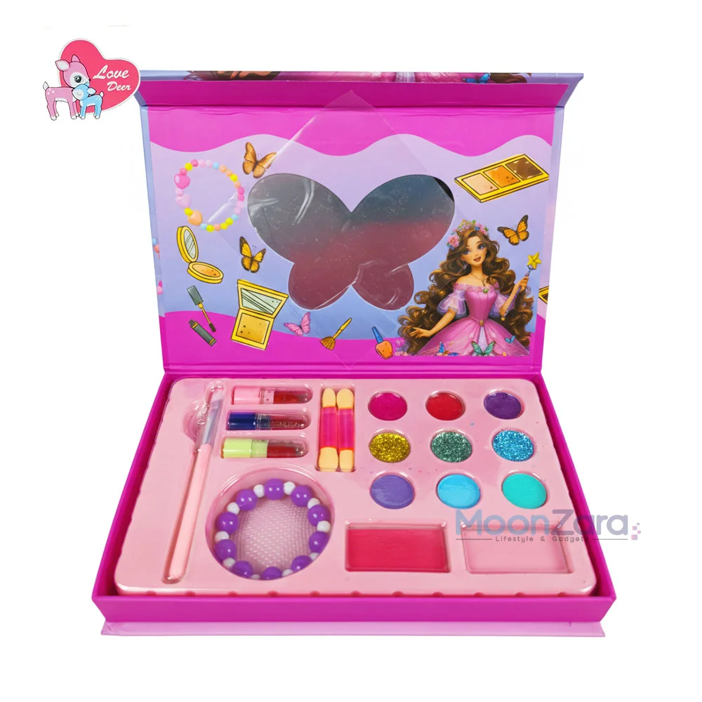 3 in 1 Kids Beauty Play Set – Makeup & Jewelry Gift Box (18 Items) | LD6332C